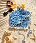 Baby Blue Crochet Bandana