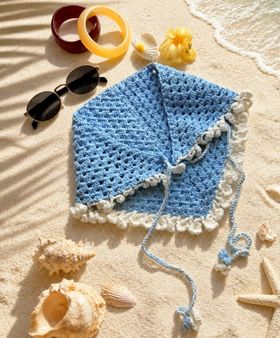Baby Blue Crochet Bandana