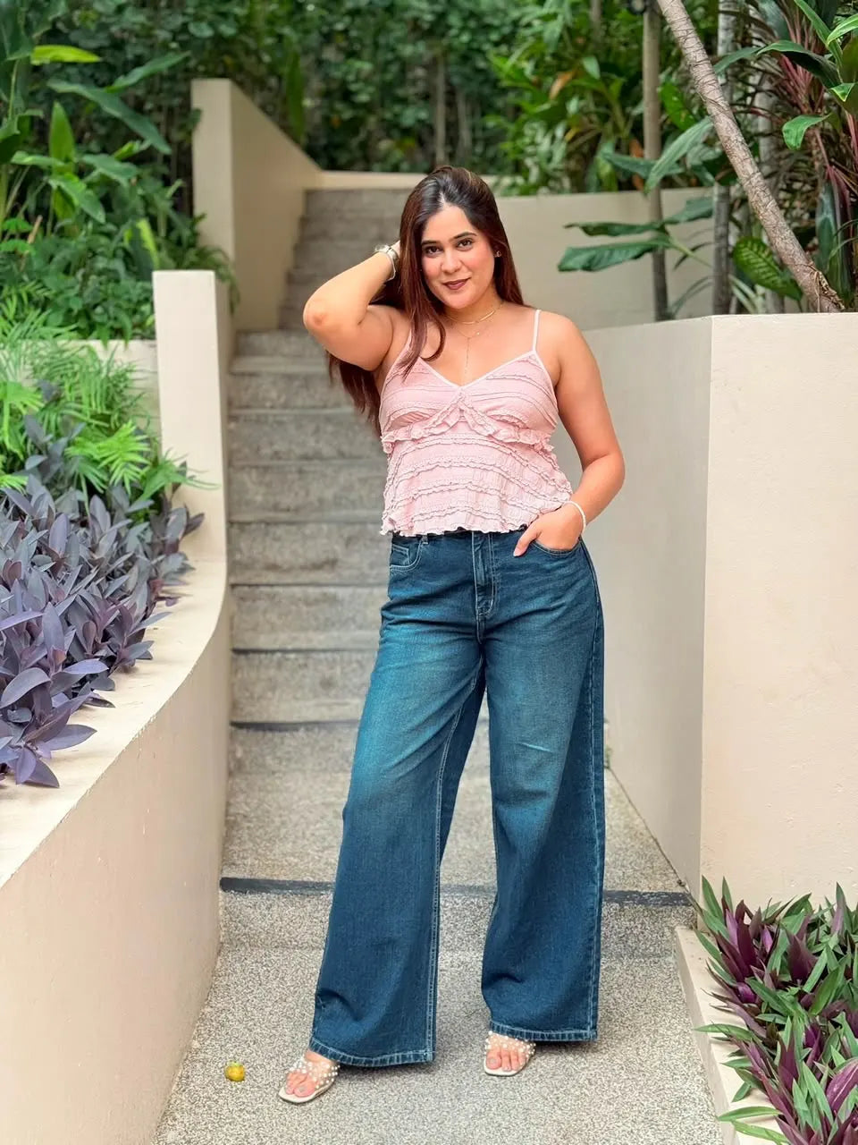 Deep Indigo Wide-Leg Denim