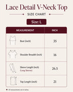 Lace Detail V-Neck Top