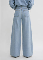 Ice Blue Wide-Leg Denim