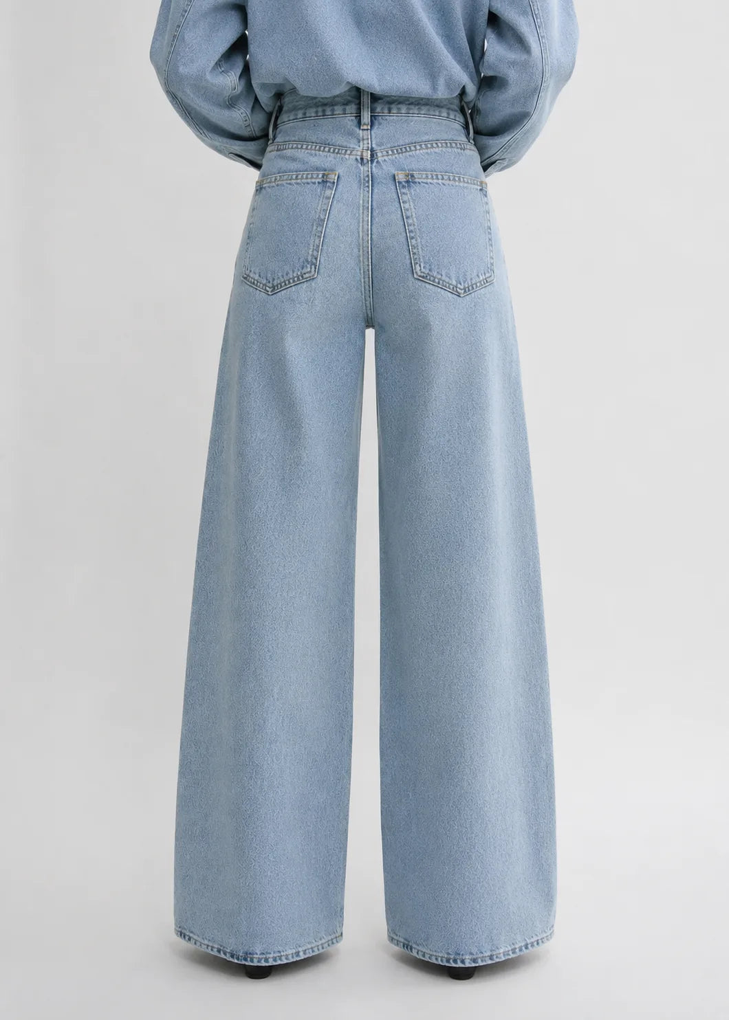 Ice Blue Wide-Leg Denim