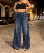 Moonlit Rhinestone Denim