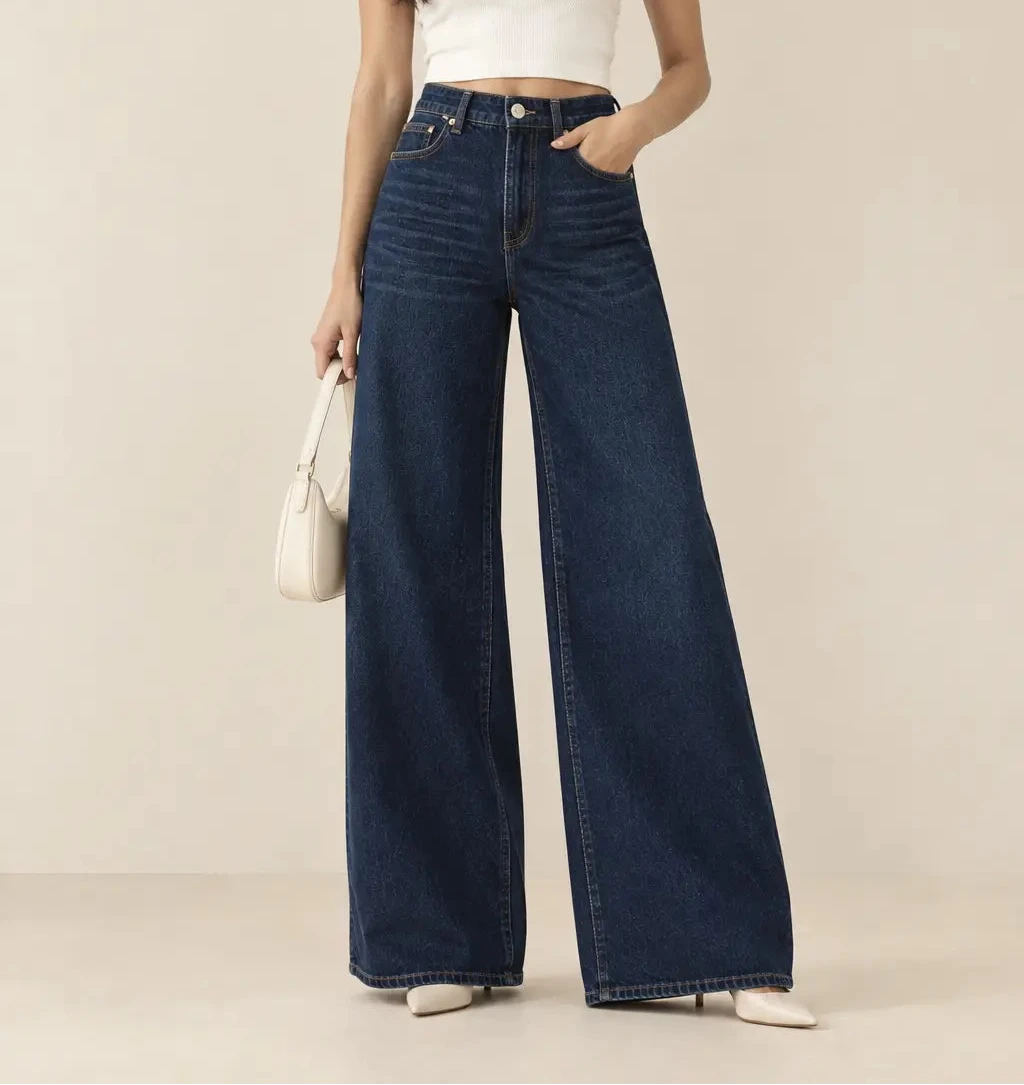 Dusk Blue Wide-Leg Denim