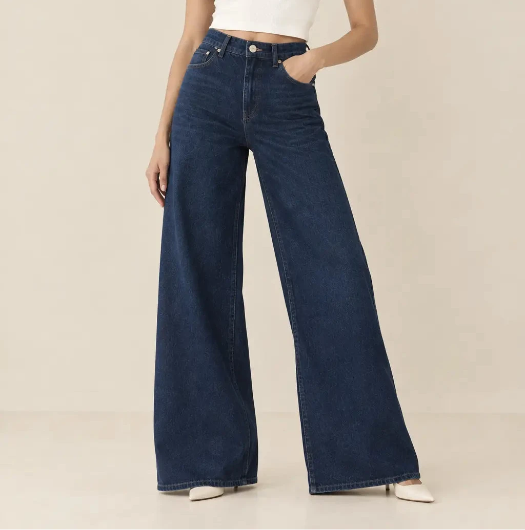 Dusk Blue Wide-Leg Denim