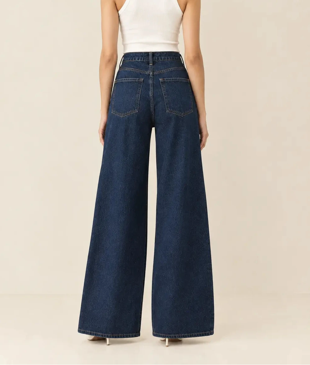 Dusk Blue Wide-Leg Denim