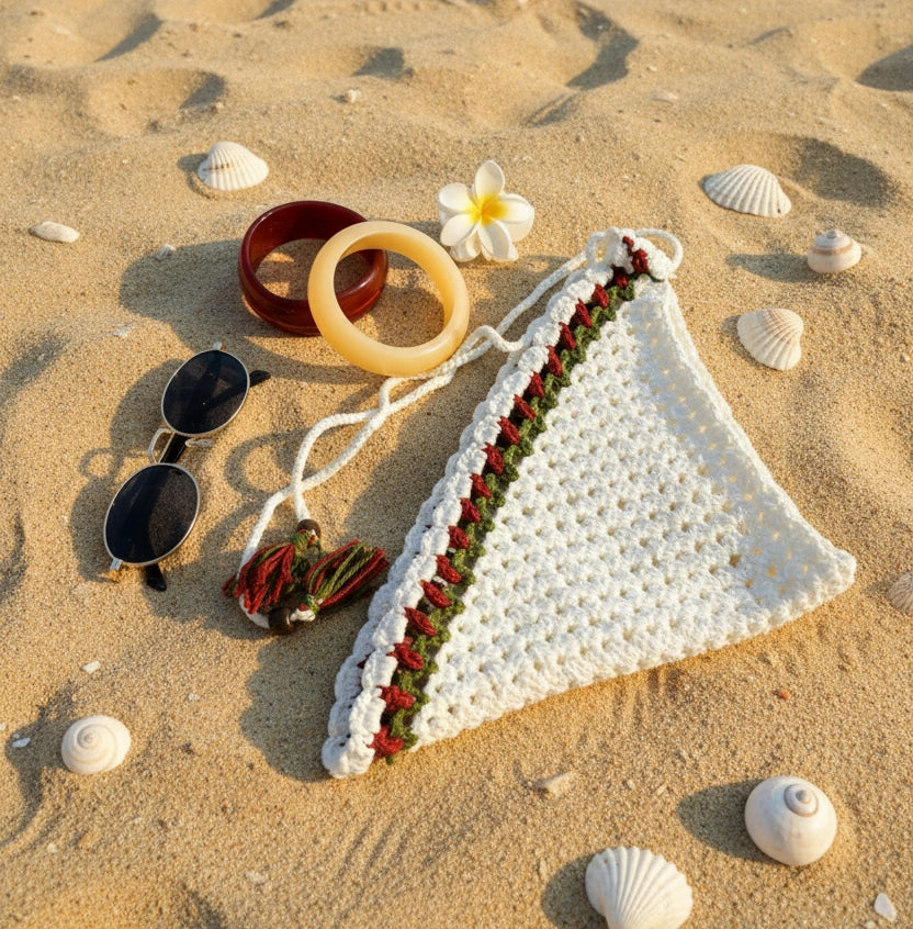 Rosette Crochet Bandana