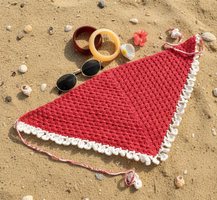 Boho Berry Crochet Bandana