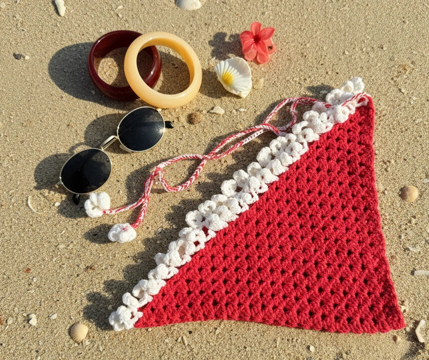 Boho Berry Crochet Bandana