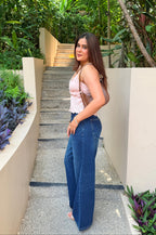 Deep Indigo Wide-Leg Denim