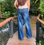 Deep Indigo Wide-Leg Denim