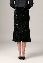 Sequin Midi Skirt