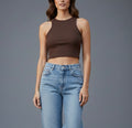 The Essential Brown Crop Top