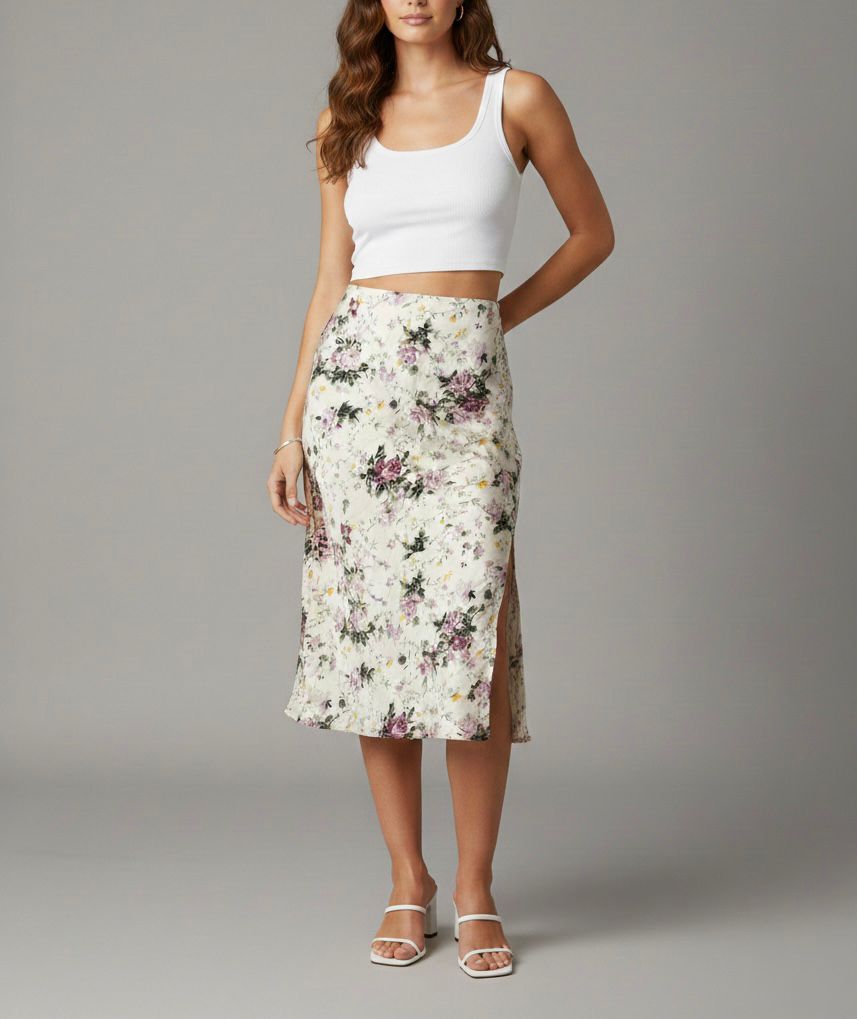 Floral Muse Midi Skirt