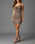 Rustic Rose Bodycon Mini Dress
